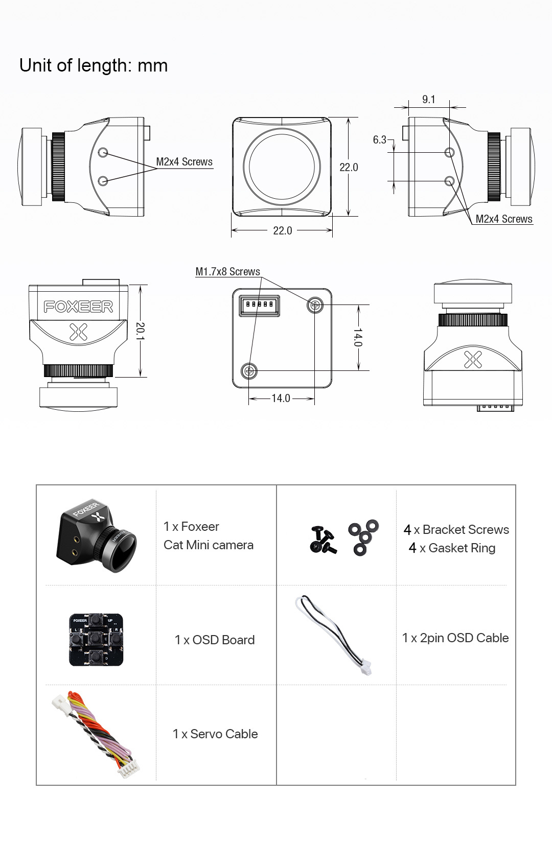 Foxeer Mini Night Cat 3 1200TVL 0.00001Lux IR Sensitive Night Vision Camera 850nm IR Light1_1